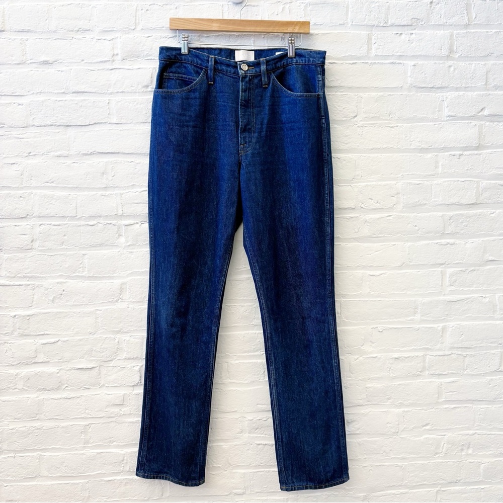 Frame || Le Italien True‎ Straight High Waist Jeans in Vintage Blue 31